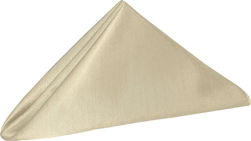 Vista 2 de Ultimate Textile -3 docenas - Reversible Shantung Satin - Majestic - Servilletas de tela Majestic de 20 x 20 pulgadas, color beige Bronceado