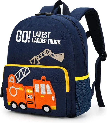 Vista 10 de willikiva Mochila Infantil con Dinosaurio en Coche para Niños y Niñas, Mochila para Preescolar, Impermeable, Tamaño único, Moderno Fiesta de música