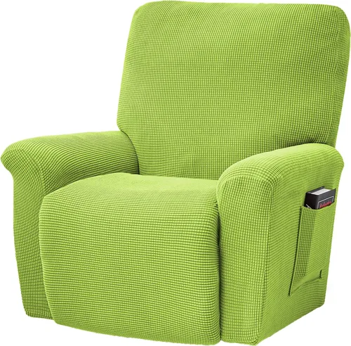 Vista 26 de CONRUSER Fundas elásticas para sillas reclinables, funda suave de 4 piezas, funda gruesa para sofá individual, funda de jacquard con bolsillo