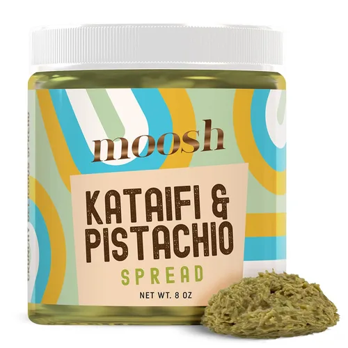 Vista 8 de Moosh Relleno de barra de chocolate Dubai: pistacho viral y Kataifi para postres, tostadas y dulces (6 onzas)