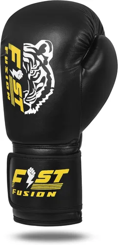 Vista 4 de Guantes de boxeo para Muay Thai, MMA, Kickboxing, boxeo, piel maya, guantes de cuero para hombres, mujeres y adultos, 8, 10, 12, 14, 16 onzas