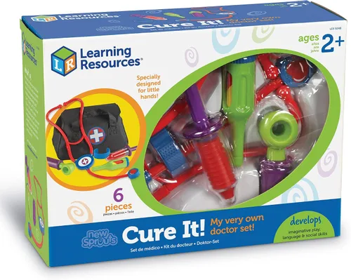 Vista 7 de Learning Resources New Sprouts Cure It Doctor Kit para niños, juego de simulación, juego de médico, 6 piezas, a partir de 2 años