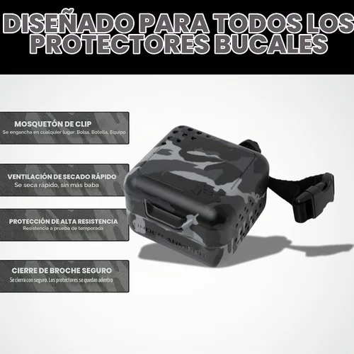 Vista 3 de Under Armour Funda protectora bucal. Almacenamiento de protector bucal. Mantenlo limpio y seguro