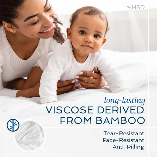 Vista 7 de Hotel Sheets Direct - Juego de sábanas 100% viscosa derivada de bambú tamaño individual - sábanas refrescantes con 1 funda de almohada