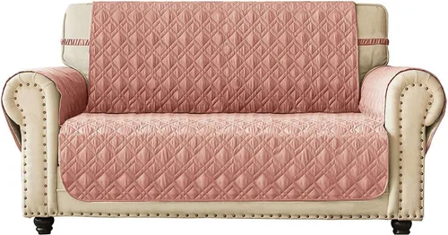 Vista 14 de Ameritex - Funda protectora para sillón de dos puestos, impermeable, acolchada, con revestimiento antideslizante de huellitas, para perros, niños