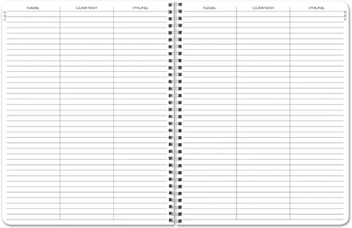 Vista 9 de BookFactory Libro de Reservas para Restaurantes, Wire-O, Negro, 120 Páginas