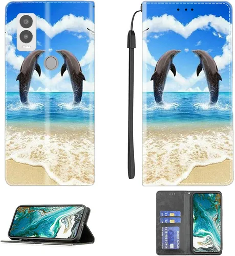 Vista 88 de Aroepurt Funda para UMIDIGI G1 Plus compatible con UMIDIGI G1 Plus Funda para teléfono Funda de piel sintética con función atril magnética CPT15
