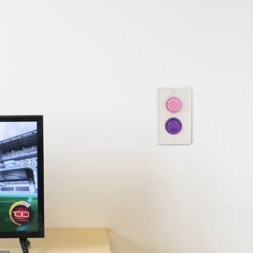 Vista 5 de Caja para interruptor estilo sala de juegos, para decoración del cuarto de los niños o el cuarto de juegos blanco/rosa/púrpura (White/Pink/Purple)