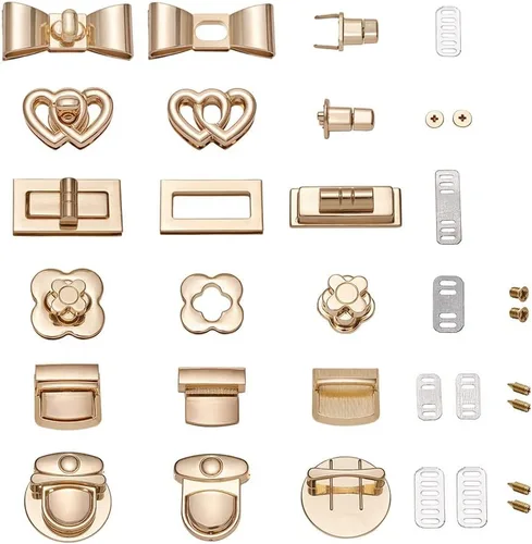 Vista 8 de Craftdady 6 juegos de monedero con cierre de giro, cierre de abejas, mariposa, pájaro, gato, oval, corazón, monedero, cierre giratorio, bolso