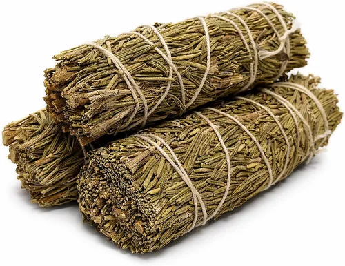 Vista 11 de Ancient Veda Manojos de salvia negra de 4 pulgadas con guía de inicio, salvia floral orgánica para limpieza del hogar, paquete grande de palos