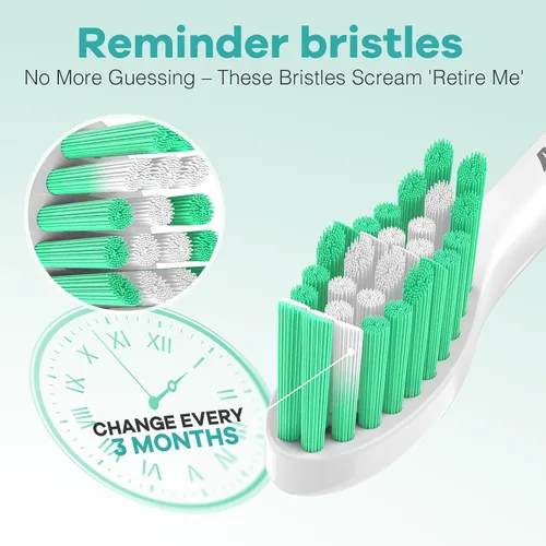 Vista 6 de Aoremon Cabezas de repuesto para cepillo de dientes compatibles con Philips Sonicare E-Series Essence Xtreme Elite Advance CleanCare, con tornillos