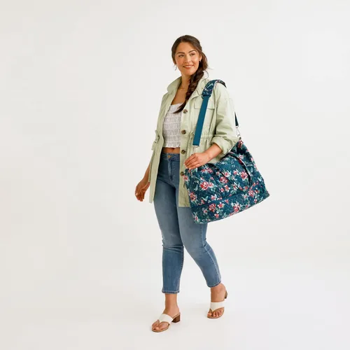 Vista 6 de Vera Bradley Bolsa de viaje de lujo de algodón para mujer