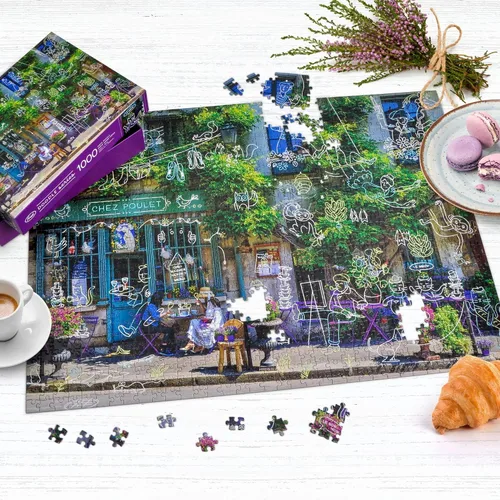 Vista 4 de Genuine Fred - Fred Puzzle 1000 Pc - Un día ocupado en Chez Poulet