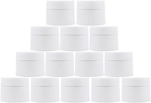Vista 18 de Mini tarros de crema de 0.3 fl oz/0.35 oz, recipientes de muestras de maquillaje con tapas de boca ancha a prueba de fugas, tarros de plástico