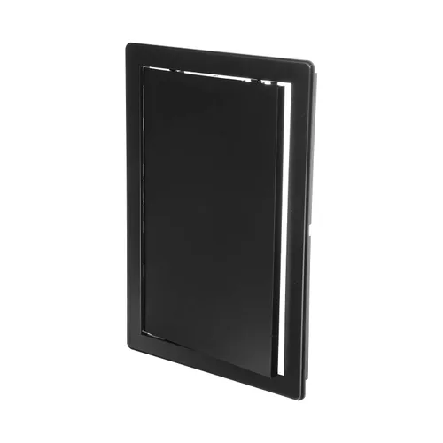 Vista 11 de Panel de acceso de plástico negro de 6" x 6". Panel de puerta de conducto de servicio. Panel de acceso de pared para fontanería, electricidad