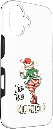 Vista 3 de I'm The Mom Elf Funny Matching Family Christmas Group Case for iPhone 16