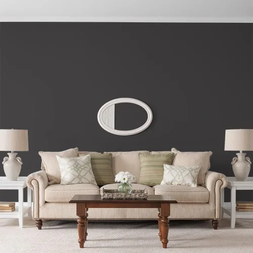 Vista 366 de Glidden Pintura Interior + Imprimación: Gris/Plata Antigua, Una Capa, Satinado, 1 Galón