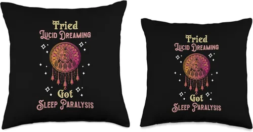 Vista 3 de Lucid Dreamer, Nightmare Tried Got Sleep Paralysis - Almohada de sueño lúcido, 16 x 16 pulgadas, multicolor
