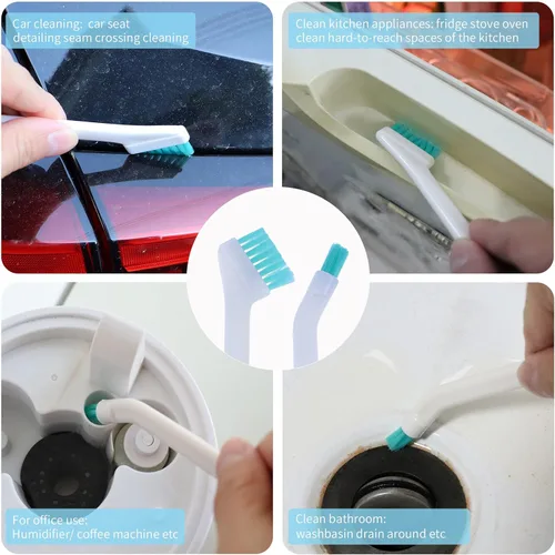 Vista 6 de Juego de cepillos de limpieza pequeños para el hogar, barra de limpieza para detalles de ventilación de automóvil, herramienta de limpieza de huecos