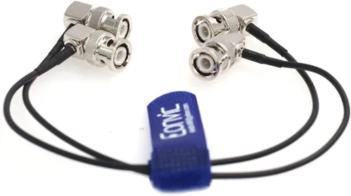 Vista 6 de Cable flexible HD SDI en ángulo recto BNC macho para Blackmagic HyperDeck Shuttle y BMCC BMPC Hyperdeck Cámaras RG174 50ohm (1M/39in 2pcs/lote)