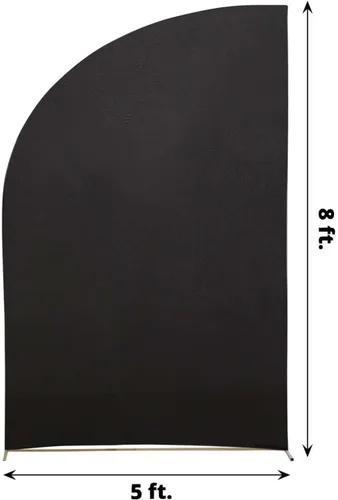 Vista 171 de Efavormart - Juego de 4 fundas de elastano beige para arco de media luna, fundas de telón de fondo Chiara de 2.5 pies a 7 pies para escenarios