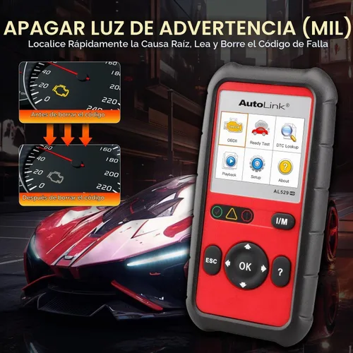 Vista 5 de Autel AutoLink AL529HD, lector de código de vehículo, escáner de código AL529 OBD2 avanzado, AutoVIN lectura de códigos mejorados