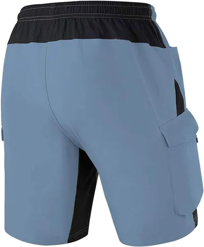 Vista 2 de VAYAGER - Pantalones cortos de ciclismo con acolchado 3D para bicicleta de montaña, ajuste holgado, ligeros