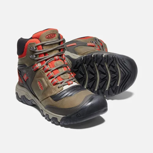 Vista 9 de KEEN Ridge Flex Mid - Botas de senderismo impermeables para hombre