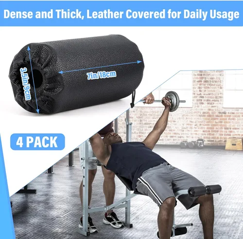 Vista 3 de Hollowfly 4 almohadillas de espuma para pies de repuesto para banco de pesas, mesa de inversión y equipos de ejercicio de gimnasio