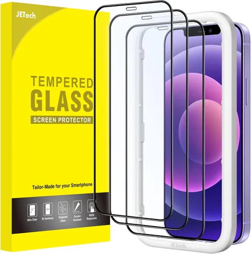 Vista 21 de JETech Protector de pantalla para iPhone SE 3/2, iPhone 8/7, negro, paquete de 3