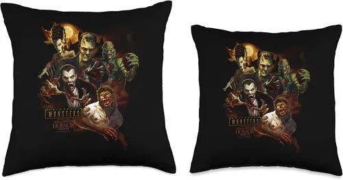 Vista 3 de Halloween Horror Nights HHN - Almohada universal de monstruos, 16 x 16, multicolor