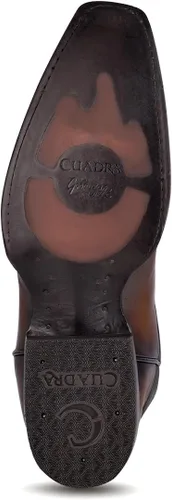 Vista 9 de Cuadra Bota vaquera para hombre en cuero genuino Stingray Negro