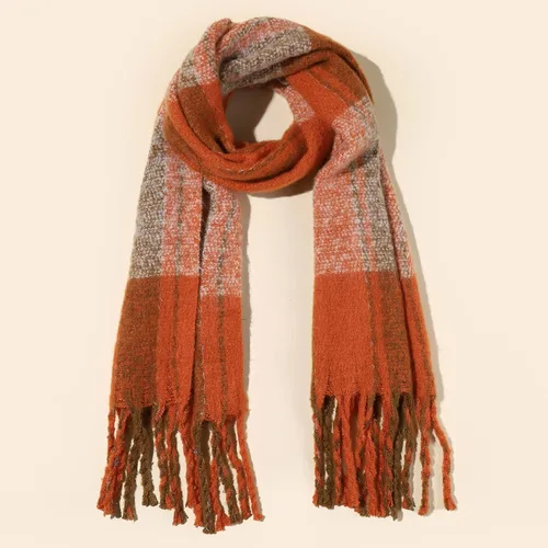 Vista 16 de Bufanda cálida para mujer, colorida y suave, cómoda, elegante chal de pashmina para clima frío, bufanda larga de moda, borla de coleta