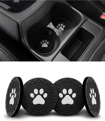 Vista 16 de 4 paquetes de posavasos para coche, portavasos universales con bandera americana de silicona antideslizante, accesorios para el interior del coche