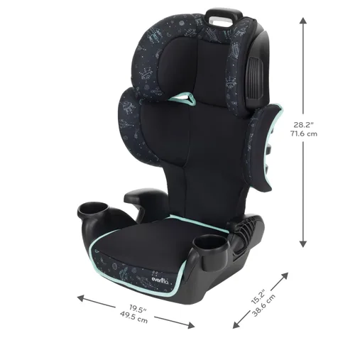 Vista 9 de Evenflo GoTime LX Silla de elevación para auto (Azul Astro)
