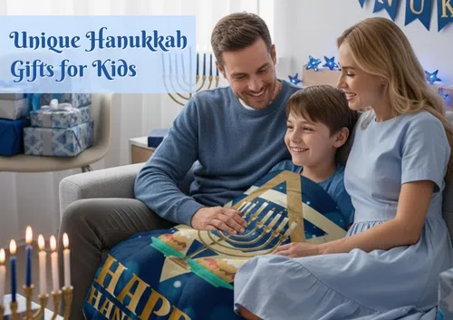 Vista 2 de InnoBeta Regalos de Hanukkah, manta de Hannukah para mujeres y hombres, regalos para vacaciones judías de Janucá para amigos, compañeros de trabajo