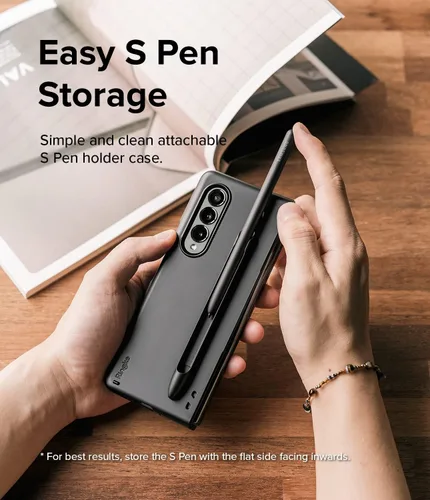 Vista 7 de Ringke Funda delgada compatible con Samsung Galaxy Z Fold 4 [transparente] + funda delgada para bolígrafo compatible con Samsung Galaxy Z Fold 4