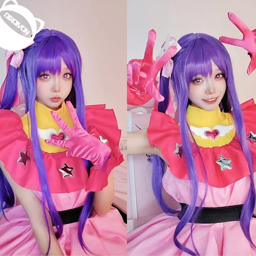 Vista 4 de ShioewBy Hoshino Ai - Disfraz de cosplay Vestido de anime Oshi no Ko para niñas y mujeres, conjunto para fiesta de Halloween con falda y peluca