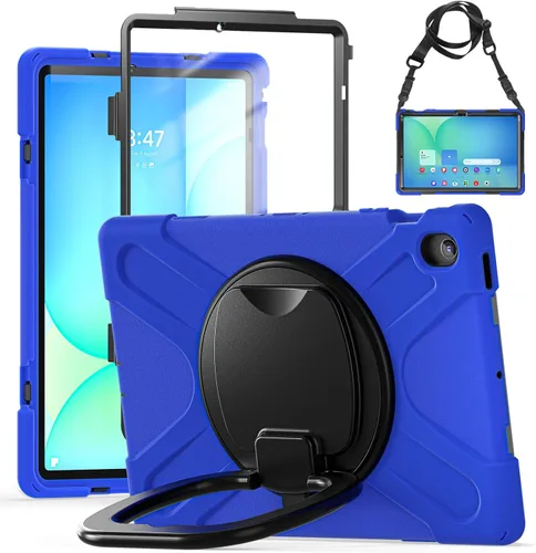 Vista 73 de 360 Rotation Case for Galaxy Tab ActivePro/Tab Active4 Pro/Active 5 Pro 10.1" Sturdy Cover Rotate Ring Stand Shoulder Carrying Strap Hand Strap