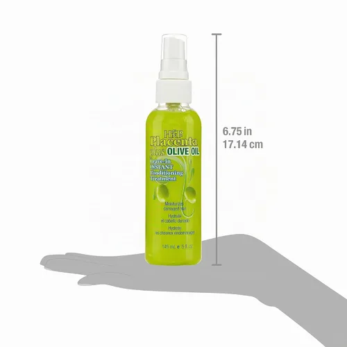 Vista 4 de HNP Tratamiento acondicionador sin enjuague de placenta con aceite de oliva, 5 onzas