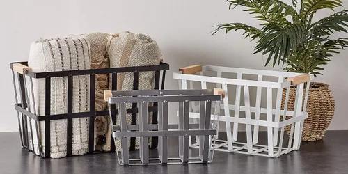 Vista 7 de DII Urban - Cesta de metal contemporánea, galvanizado, juego de cestas, 3 piezas