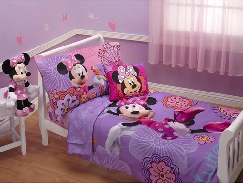 Vista 14 de Disney Ariel Sea Garden - Juego de cama para niños pequeños de 4 piezas - Edredón, sábana bajera, sábana encimera, funda de almohada reversible