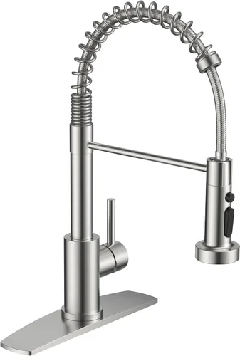 Vista 16 de Forious - Grifo dorado para fregadero de cocina, con 3 modos de pulverizador, mango único Oro
