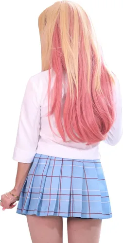 Vista 5 de Disfraz de uniforme escolar japonés para mujer, falda plisada Conjunto de disfraz
