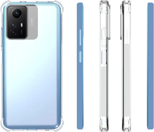 Vista 2 de USTIYA Funda para Redmi Note 12s Clear TPU Cuatro Esquinas Cubierta Protectora Transparente Suave