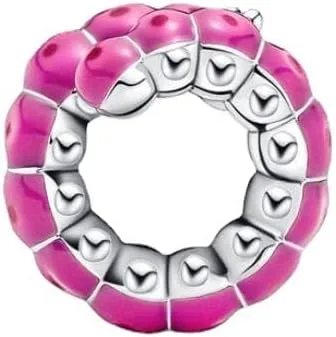Vista 3 de Lindo colgante de plata de ley 925 con dije de oruga rizada, cuentas de joyería, regalos para mujer, pulsera y collar