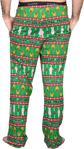 Vista 3 de Underboss A Christmas Story Major Award Leg Lamp Pink Nightmare Green Lounge Pantalones