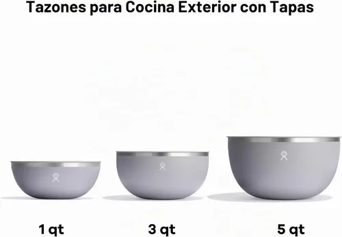 Vista 5 de Hydro Flask Outdoor Kitchen Bowl - Stainless Steel Dinnerware Reusable Camping Gear Mess Kit - Dishwasher Safe, BPA-Free, Non-Toxic