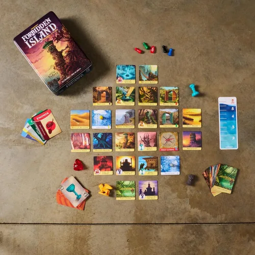 Vista 5 de Gamewright - Isla Prohibida - Juego de mesa de estrategia de supervivencia cooperativa, 2-4 jugadores