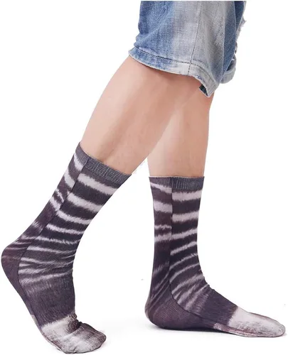 Vista 3 de Divertidos calcetines de patas de animales, calcetines novedosos locos 3D de pata de gato y perro, calcetines de Navidad para mujeres y hombres